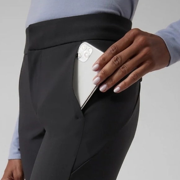 Athleta Stellar Flare Trouser Black Athleisure Stretch Pants NWT XS 0 - Picture 3 of 12